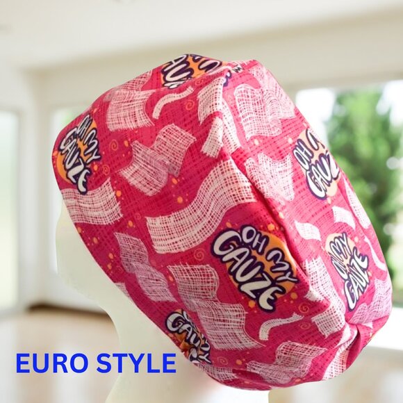 Oh My Gauze Premium~ Ponytail Scrub Cap, Surgical Hat, OR, CNA, Gift - Picture 4 of 5